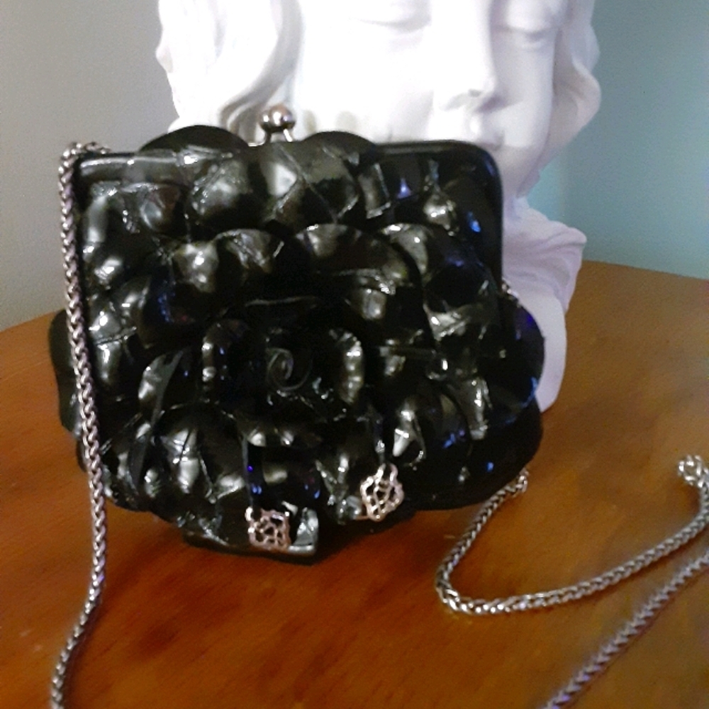 Black floral Brighton bag